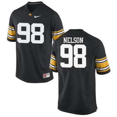 Men Iowa Hawkeyes #98 Anthony Nelson College Football Jerseys-Black